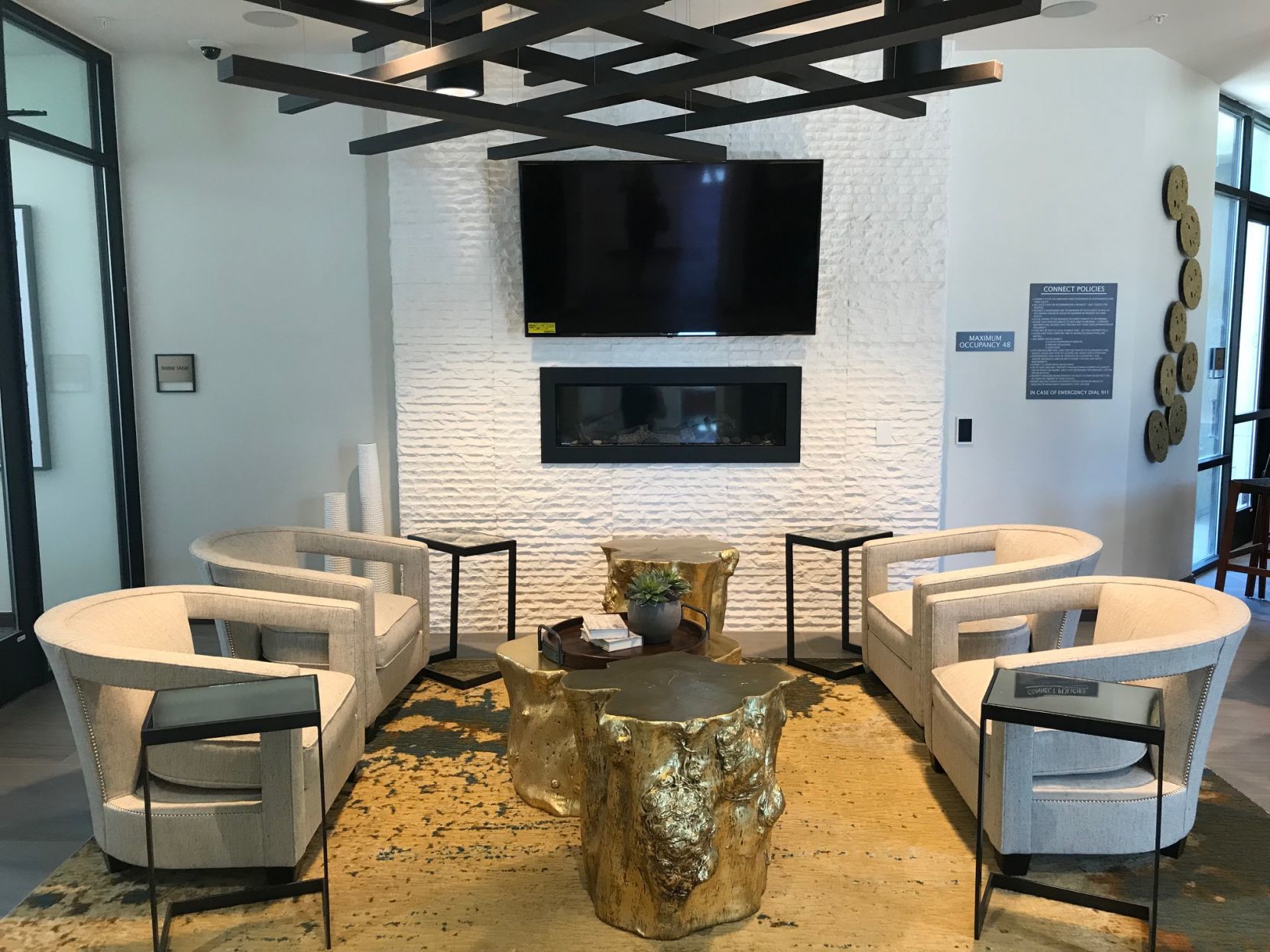 Part of the coworking space at The Braydon Apartments in Napa.